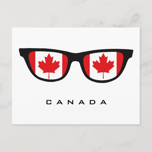 Canada Shades custom text & color postcard (Front)