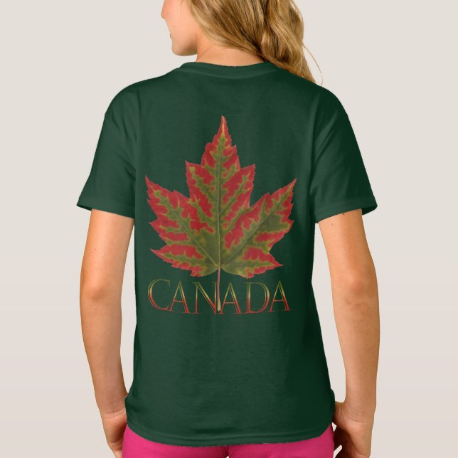 Canada Shirts Kid's Autumn Canada Maple Leaf Shirt (Back)