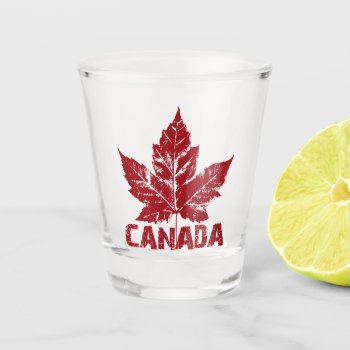 Canada Shot Glasses Custom Cool Canada Souvenirs by artist_kim_hunter at Zazzle