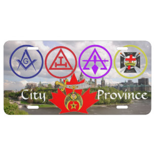 Canada Shriner License Plate