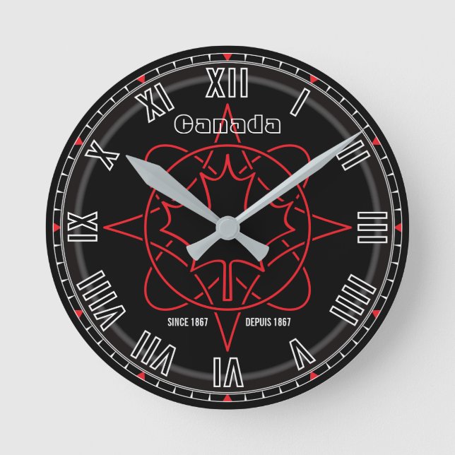 Canada Since 1867 Round Clock (Front)