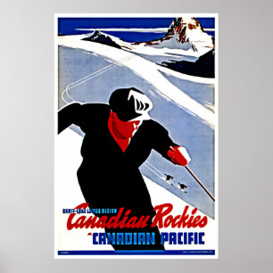 Canada Ski Poster Banff Art Lake Louise Print