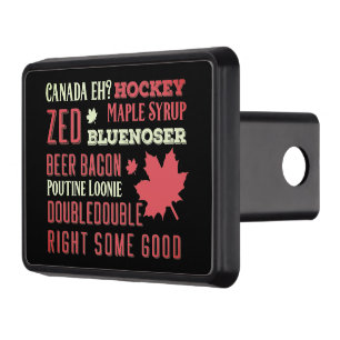 Canada Slang Subway Art Hitch Cover
