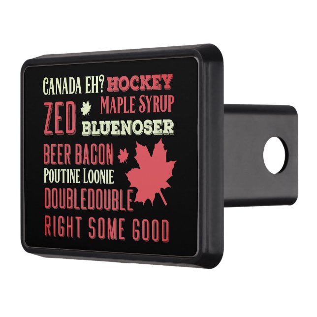 Canada Slang Subway Art    Hitch Cover (Left)