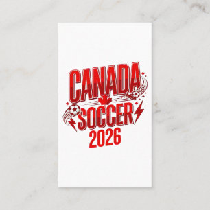 Canada Soccer 2026 Soccer Bold Country Typography Business Card