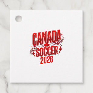 Canada Soccer 2026 Soccer Bold Country Typography  Favor Tags