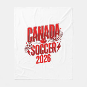 Canada Soccer 2026 Soccer Bold Country Typography Fleece Blanket