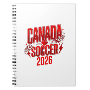 Canada Soccer 2026 Soccer Bold Country Typography Notebook