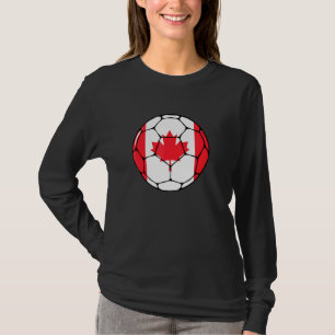 Canada Soccer Ball Flag Jersey Futbol Canadian Foo T-Shirt