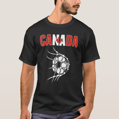 Canada Soccer Ball In Net  Support Canadian Footba T_Shirt