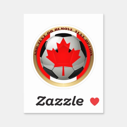 Canada Soccer Ball Sports Sticker