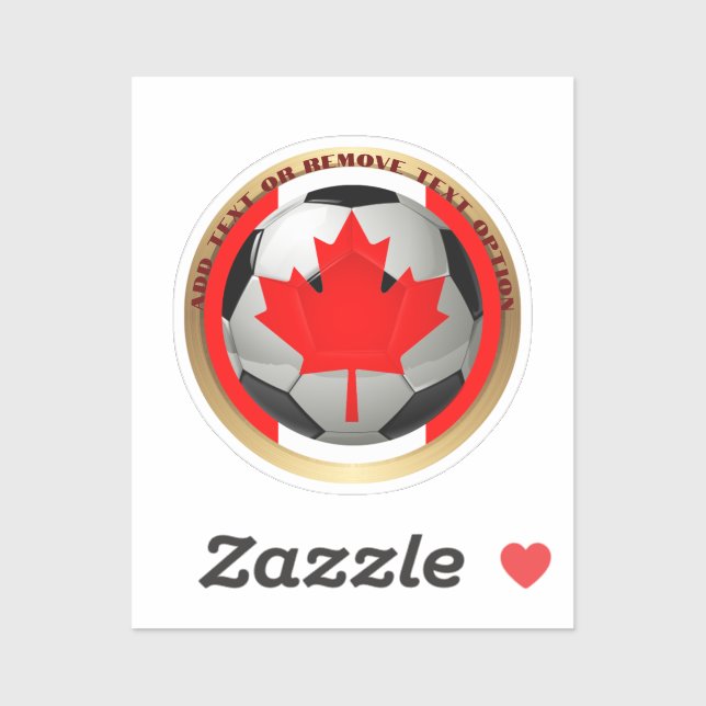 Canada Soccer Ball Sports Sticker (Sheet)