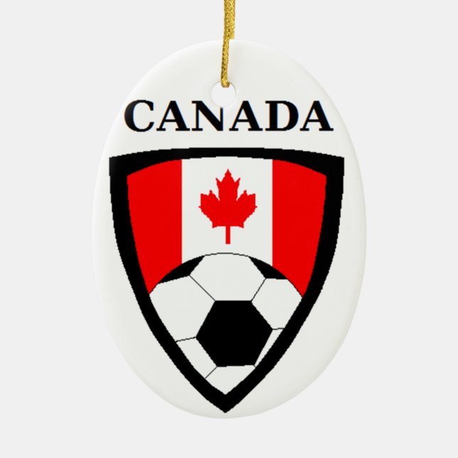 Canada Soccer Ceramic Ornament (Front)