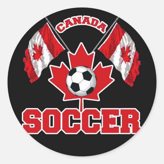 CANADA SOCCER CLASSIC ROUND STICKER (Front)