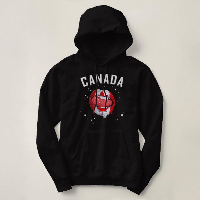 Canada Soccer  Sports Team Canadian Fan Hoodie (Design Front)