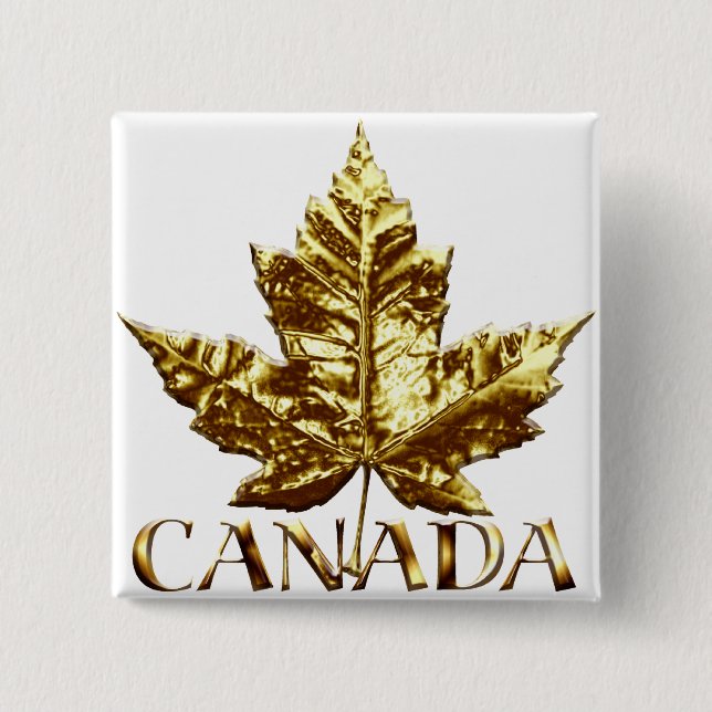 Canada Souvenir Button Gold Medal Canada Buttons (Front)