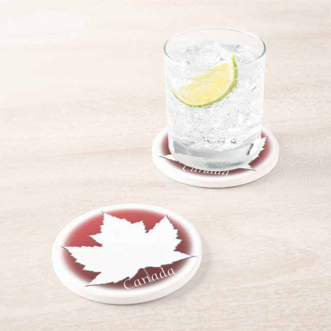 Canada Souvenir Coaster Canada Maple Leaf Coaster (Side)