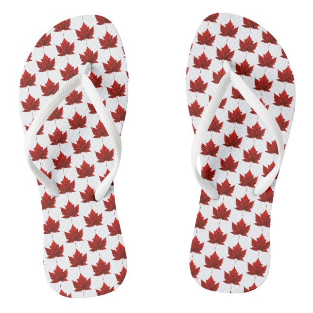 Canada Souvenir Flip Flop Sandals Canada Shoes (Footbed)