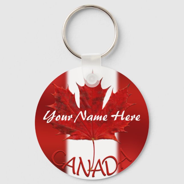 Canada Souvenir Key Chain Personalized Canada Gift (Front)