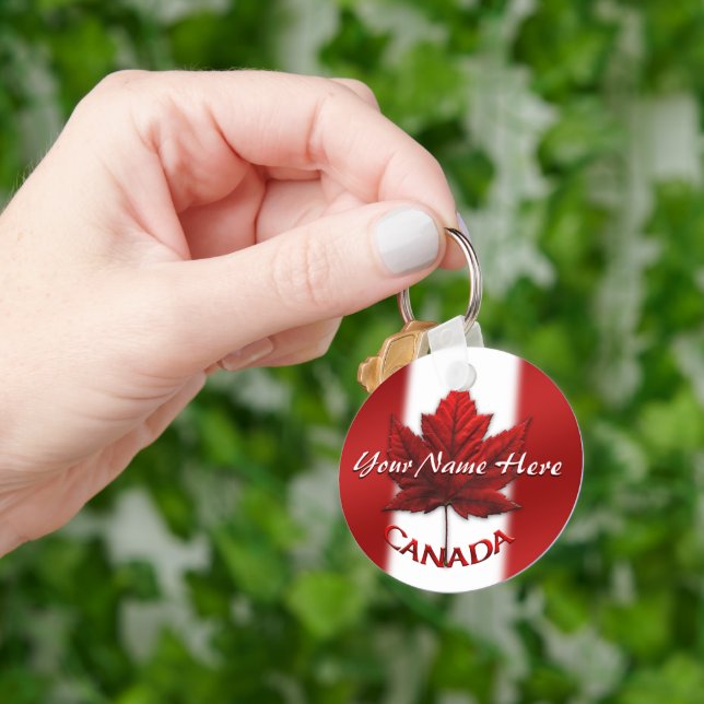 Canada Souvenir Key Chain Personalized Canada Gift (Hand)