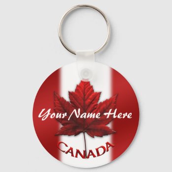 Canada Souvenir Key Chain Personalized Canada Gift by artist_kim_hunter at Zazzle