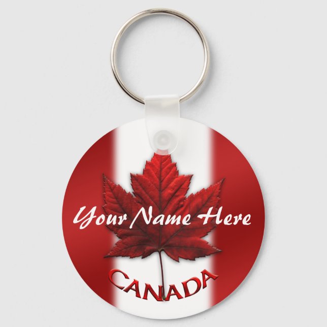 Canada Souvenir Key Chain Personalized Canada Gift (Front)