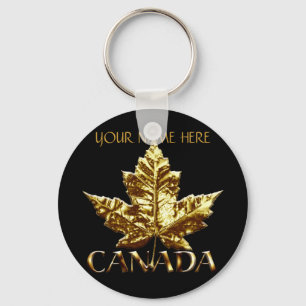 Canada Souvenir Key Chain Personalized Gold Medal