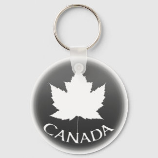 Canada Souvenir Key Chain White Maple Leaf