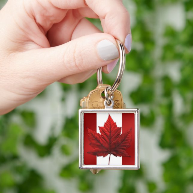 Canada Souvenir Key Chains & Canada Flag Key Chain (Hand)