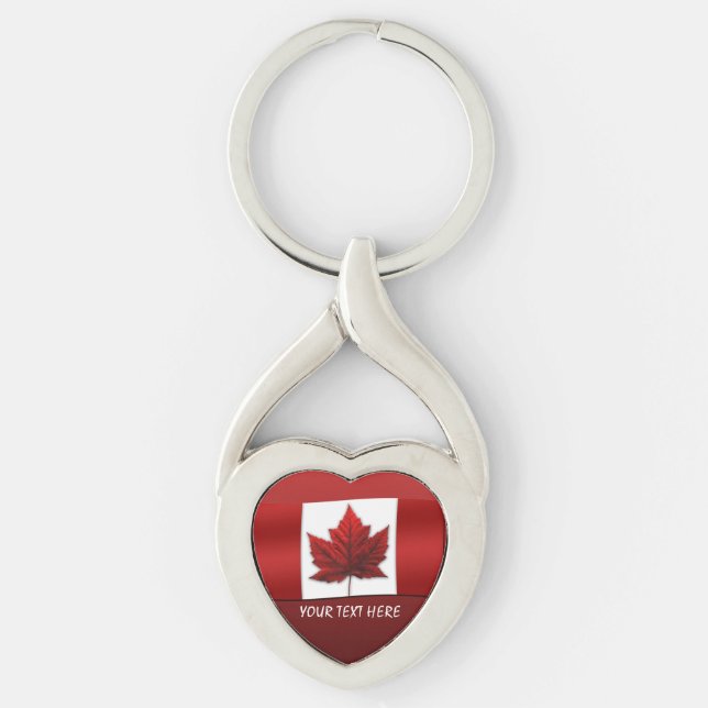 Canada Souvenir Key Chains Custom Canada Flag Gift (Front)