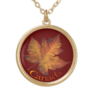 Canada Souvenir Necklace Canada Gold Maple Leaf