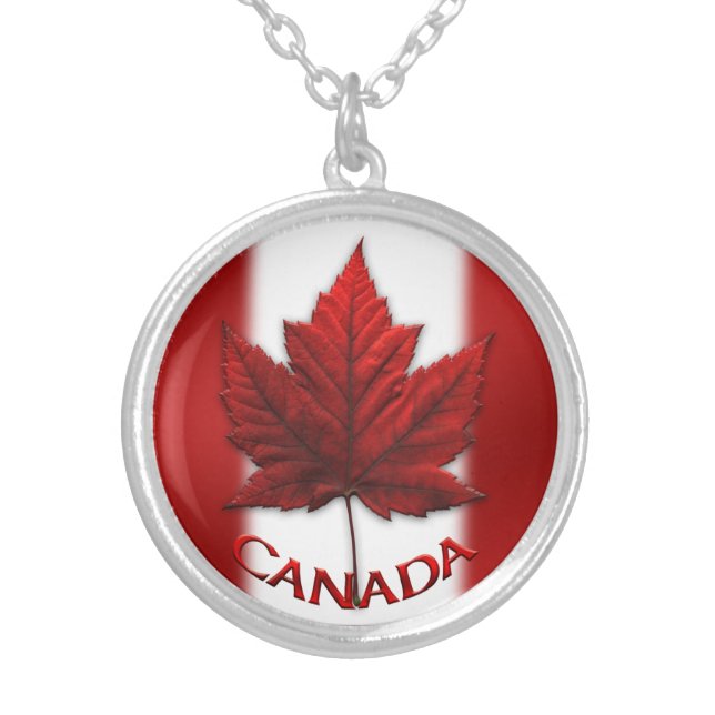 Canada Souvenir Necklace Canada Maple Leaf Jewelry (Front)