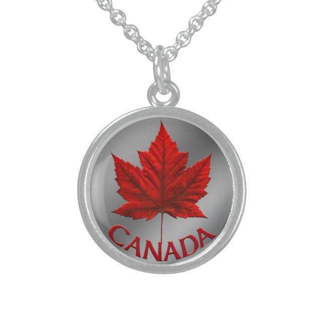 Canada Souvenir Necklace Canada Maple Leaf Jewelry (Front)