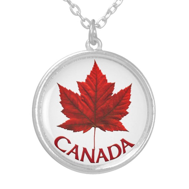 Canada Souvenir Necklace Canada Maple Leaf Jewelry (Front)