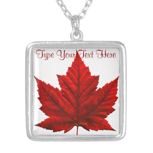 Canada Souvenir Necklace Canada Maple Leaf Jewelry (Front)