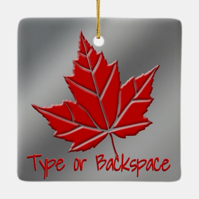 Canada Souvenir Ornament Personalized Canada Gift (Back)