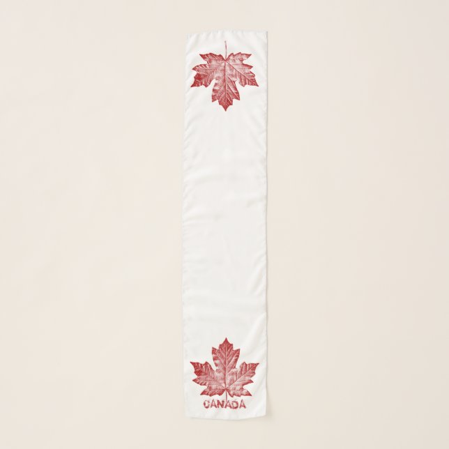Canada Souvenir Scarf Canada Maple Leaf Scarves (Front)