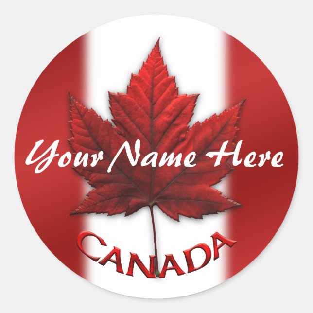 Canada Souvenir Stickers Personalized Canada Gift (Front)