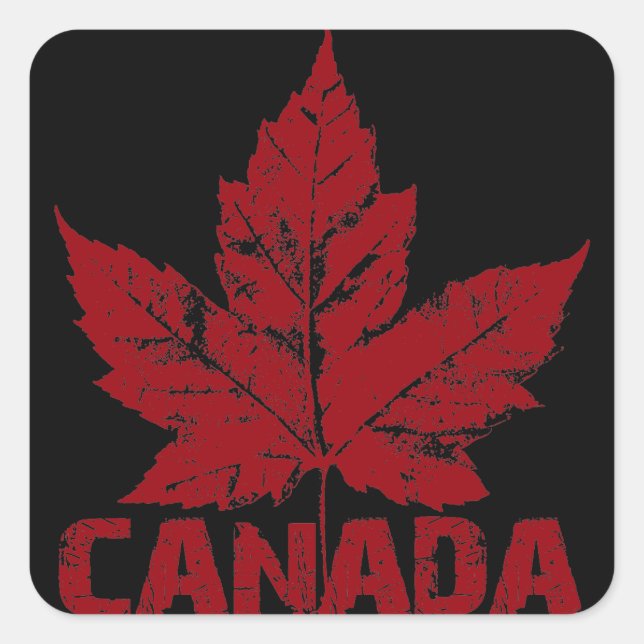 Canada Souvenir Stickers Red Maple Leaf Stickers (Front)