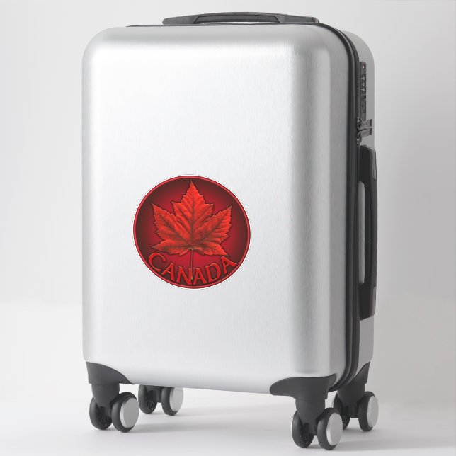 Canada Souvenir Stickers Red Maple Leaf Stickers (Suitcase)