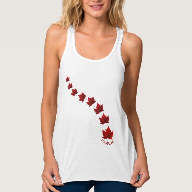 Canada Souvenir Tank Top Canada Maple Leaf Tops (Front)