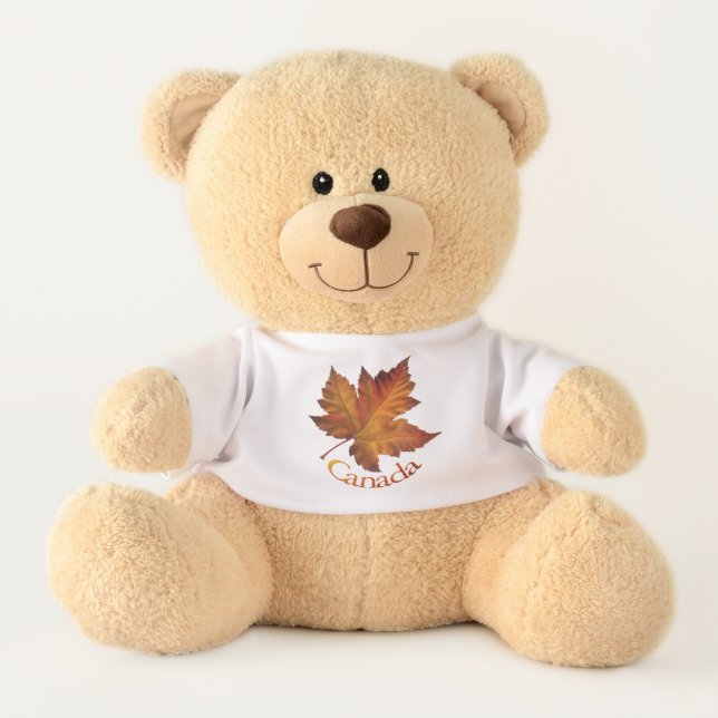 Canada Souvenir Teddy Bear Canada Maple Leaf Toys (Front)