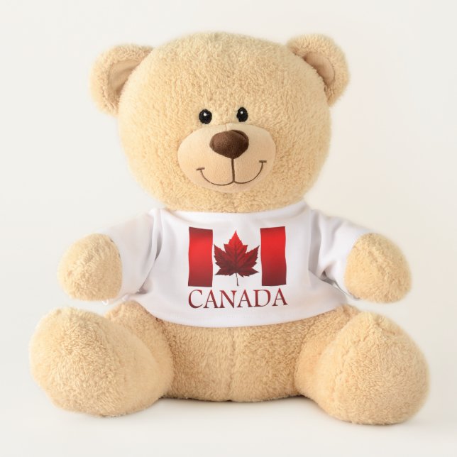 Canada Souvenir Teddy Bears Canada Flag Plush Toys (Front)