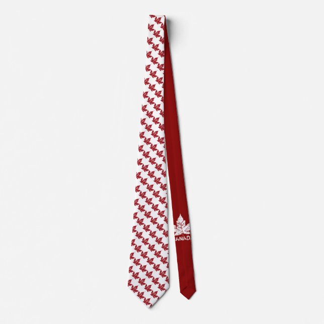 Canada Souvenir Tie Cool Canada Maple Leaf Necktie (Front)