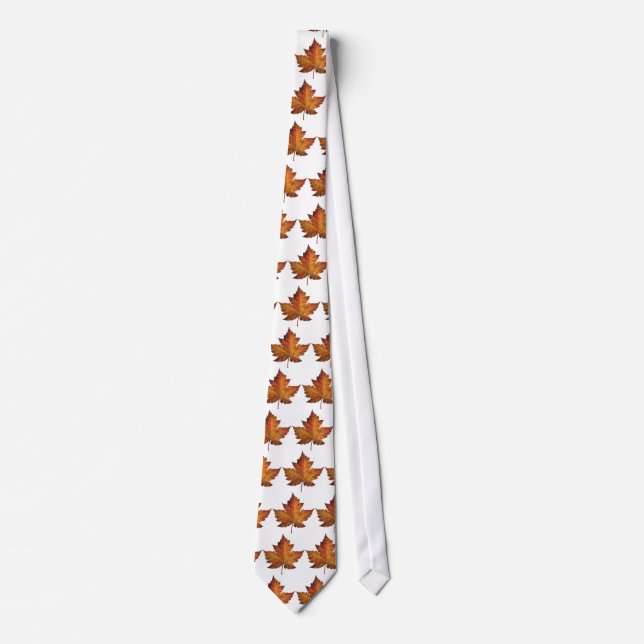 Canada Souvenir Tie Fun Gold Canada Maple Leaf Tie (Front)