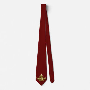 Canada Souvenir Tie Gold Medal Canada Flag Tie