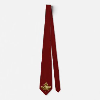 Canada Souvenir Tie Gold Medal Canada Flag Tie