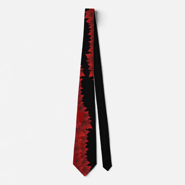 Canada Souvenir Tie Red Maple Leaf Canada Neckties (Front)
