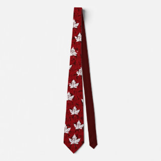 Canada Souvenir Tie Red Retro Mapleleaf Canada Tie