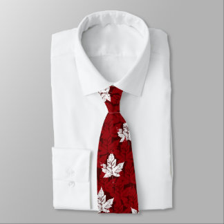 Canada Souvenir Tie Red Retro Mapleleaf Canada Tie